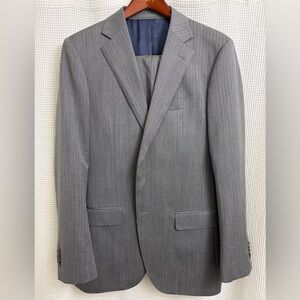 Suitsupply Grey Herringbone Napoli Suit 42L